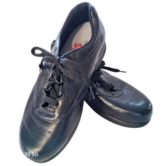 SAS Womens Black Leather Comfort Shoes US Size 9 1/2 5G Orthopedic Support - Picture 1 of 9